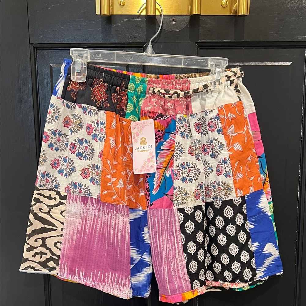 Jack by BB Dakota Multicolor Patchwork Drawstring… - image 1